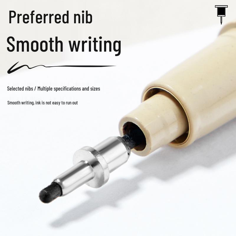 Black Fine-Liner Pen Set for Art, Hand-Painting, and Manga - Needle Tip for Detailed Line Work