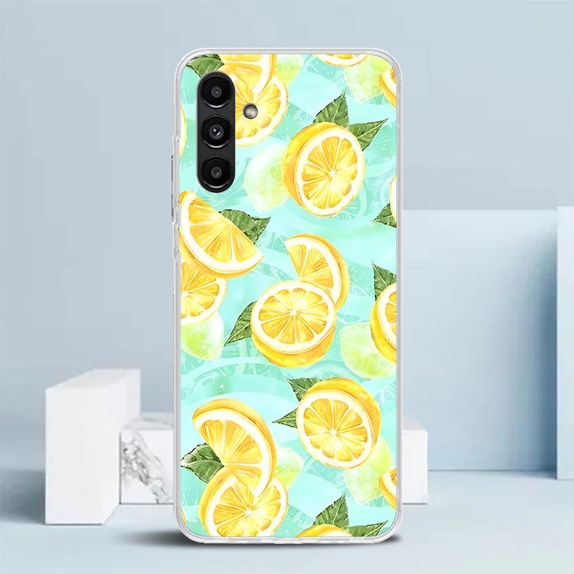 Letní ovoce Citronový kryt pro Samsung Galaxy A17 A37 A57 A16 A26 A36 A56 A15 A14 A55 Pouzdro na telefon A13 A53 A25 A35 A24 A34 A23 A33