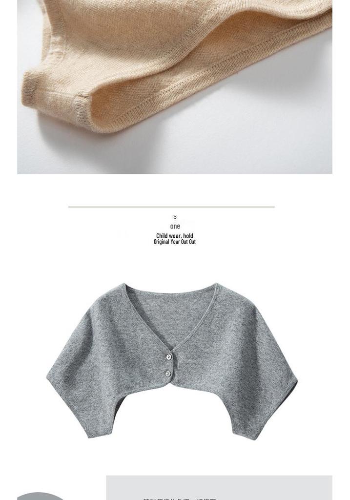 Warm Cashmere Wool Shawl for Postpartum and Elderly - Sleep Shoulder & Neck Protection