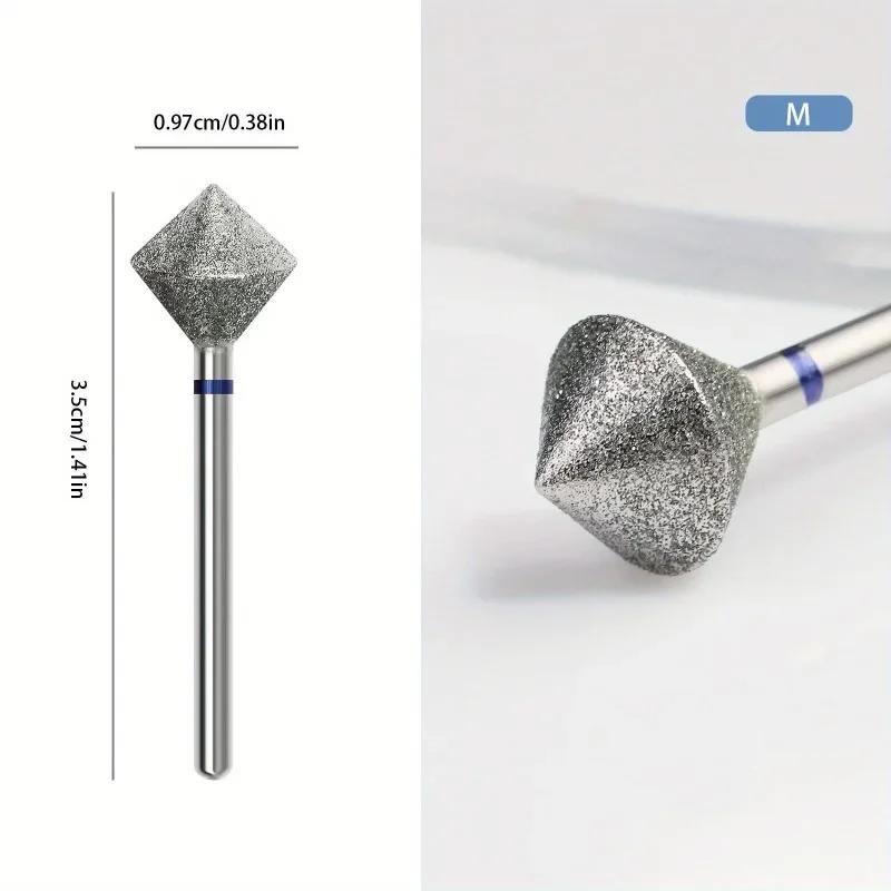 1PC Radians Diamond Nail Drill Bit Nail Edge Trimming Tool Diamond Sand polishing Manicure Accessories