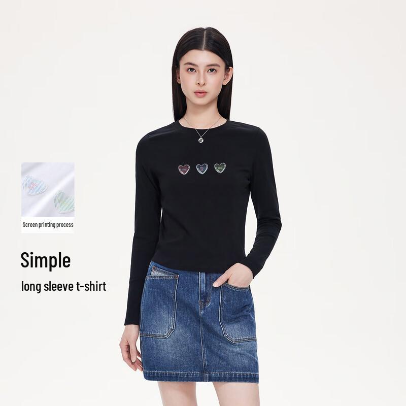 FivePlus Women's Slim Fit Short Long-Sleeve T-Shirt