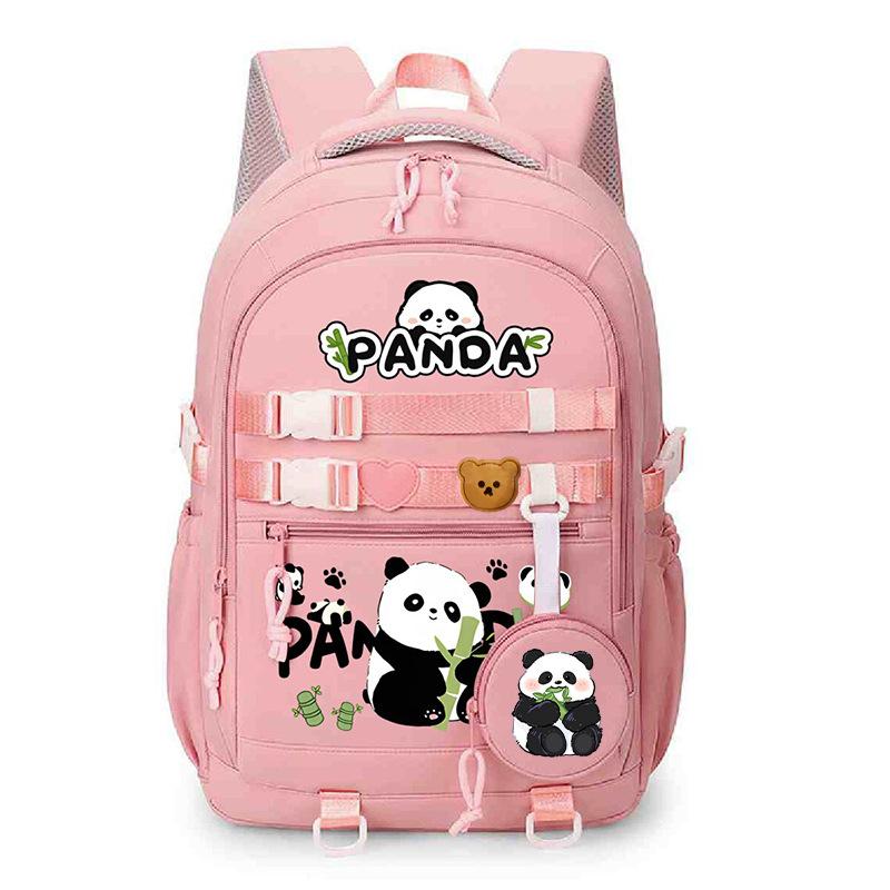 Panda Huahua 2025 New Cute Children's Schoolbag Cross-border Large-capacity Primary and Secondary School Students Lightweight Spine Protection
