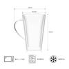GIFT GARDEN Tumbler Glass Cup 400ml Cold and Hot Keeping Transparent Double Wall Glass Condensation Prevention Microwave Safe Set of 2