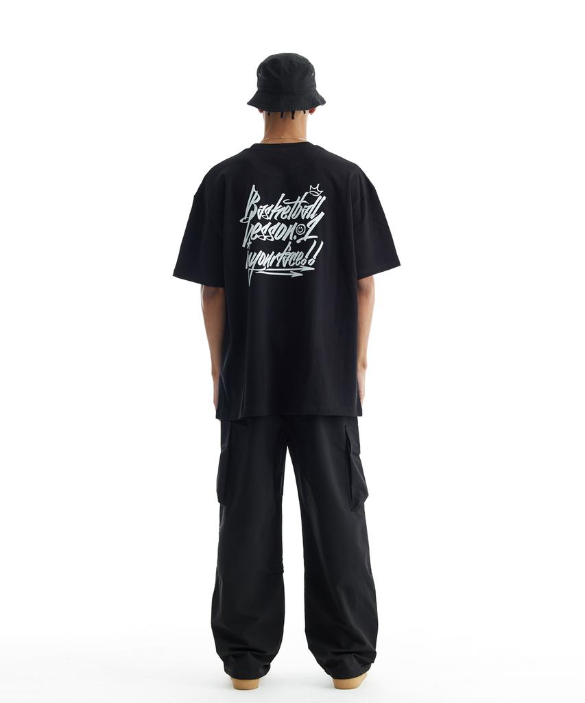 CREAM SODA LAB Wide Parachute Cargo String Four-Way Stretch Rivet Pants