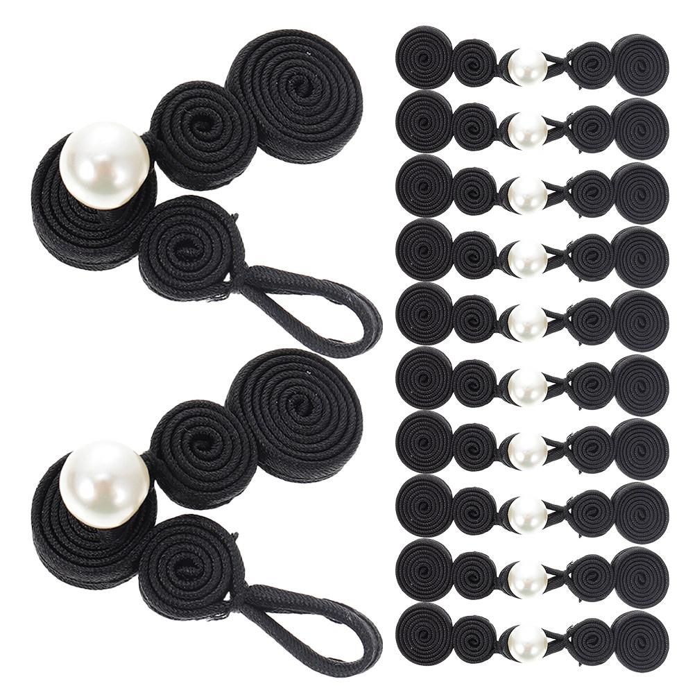 Chinese Knot Buttons Traditional Frog Closures For Diy Sewing Polyester Hook Eye Fasteners Hanfu Clasp Costume Buckle