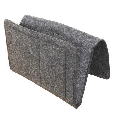 Large Capacity Felt Storage Bag Anti-slip with Pocket Sofa Side Pouch Bedside Hanging Bag