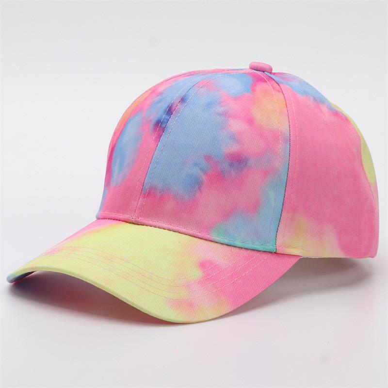Digital Print Gradient Baseball Cap With Sun Protection For Casual Outdoor Wear