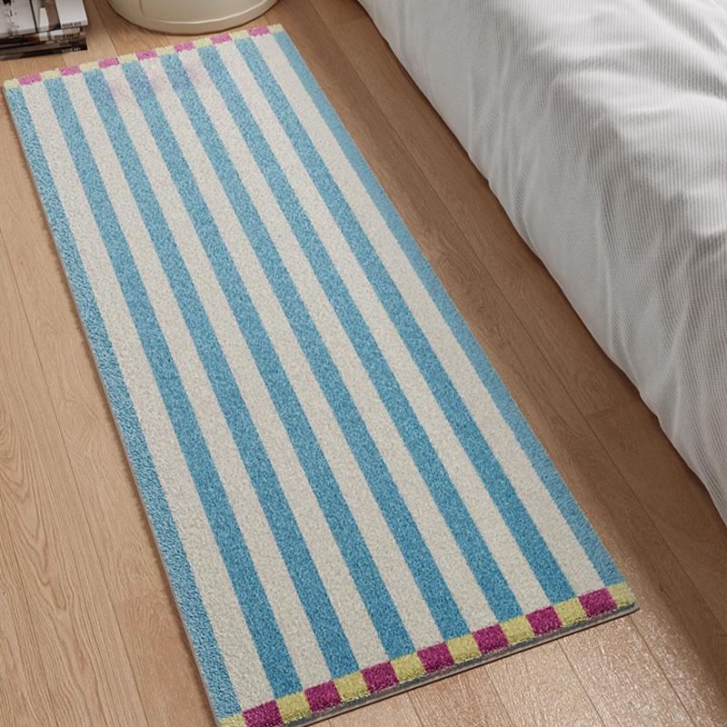 Bedroom Carpet Bedside Mat Home Decoration Korean Long Rug Soft Plush Floor Mats Shaggy Living Room Decor Area Rugs