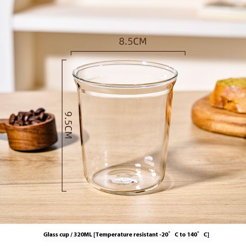 Gianxi High Beauty Coffee Cup Home Wine Cup Latte Cup High Temperature Water Resistant Glass High Borosilicate Glass Cup 320ml