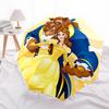 1pc Beauty and the Beast Automatic Folding Umbrella, 8-Rib Portable & Foldable Design, All-Season Use, Highqualityy0722054