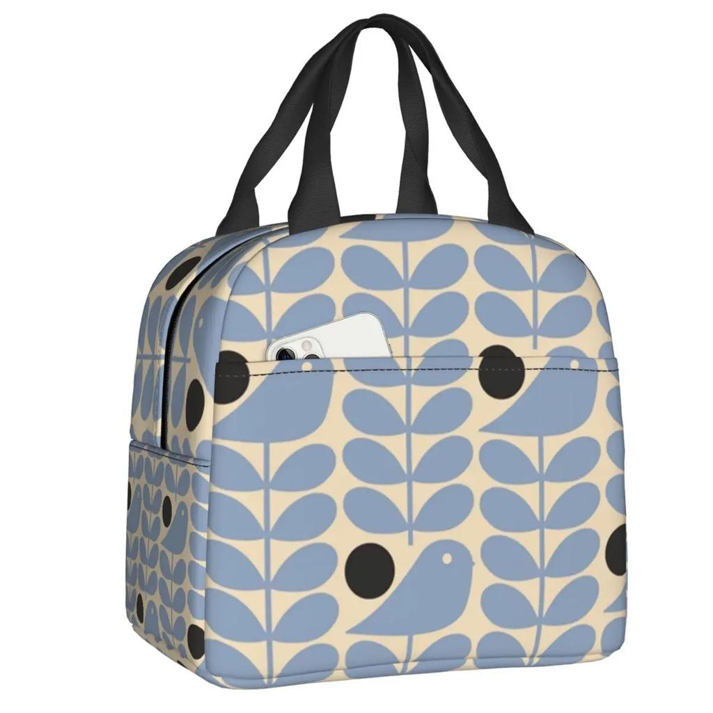 Orla Kiely Skandynawski Kwiatowy Przenośny Lunch Box dla Kobiet Wodoodporny Termiczny Chłodziarka Żywności Izolowana Torba Lunchowa Dla Dzieci Student