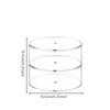 Clear Acrylic Cylindrical Organizer Compact Round Display Case with Internal Shelves