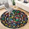 1pc Colorful Mandala Pattern Carpet for Office Non-Slip, Round Carpet, Soft & Comfortable, Carpet for Office, Round Floor Mat yy251225146