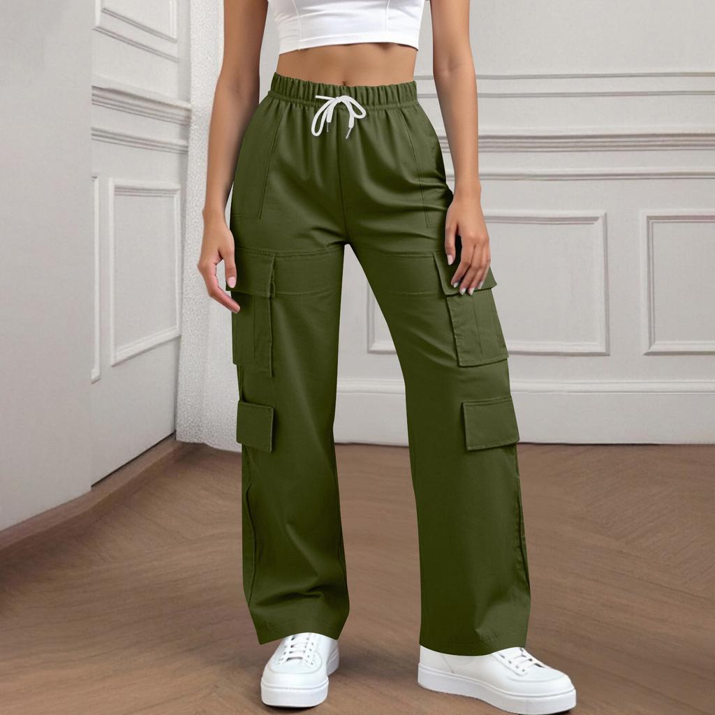 Women's Corduroy Pants Casual Women's Solid Color Corduroy Loose Straight Pants