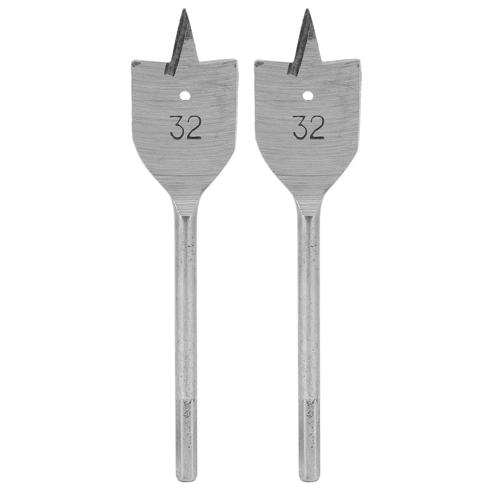 

2Pcs Flat Wood Drill Bit Set Spade Boring Woodworking Hole Opening Drilling Tools 32mm