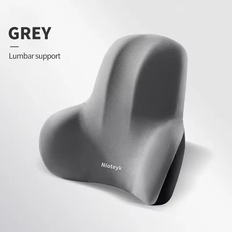 Car Headrest Seat Lumbar Support Black Neck Pillow For Car Supplies Universal Neck Pillow Waist Cushion Car Seat Car Assesories