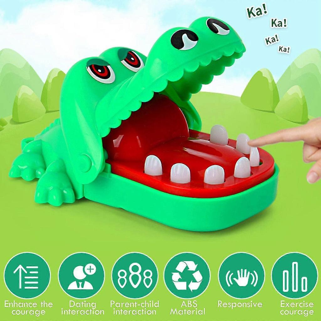 New Crocodile Teeth Toy Game For Kids - Alligator Biting Finger Dentist Game, Party Game Of Luck And Fun. Perfect Birthday Christmas Gift