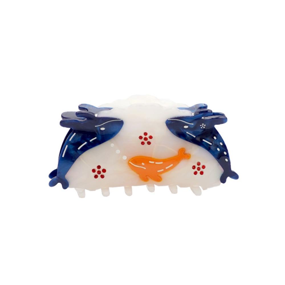 Hairpin Ocean Fish Hair Grab Shark Clip Acetic Acid Shark Clip Blue Whale Hair Claw  Streetwear