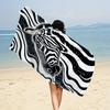 Telo Mare Stampa Artistica Zebra Stampa 2D Unilaterale Morbido Assorbente Microfibra per Piscina Spiaggia Bagno Vibe Selvaggio Ottimo per l'Estate