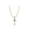 Vivienne Westwood Low Pearl Drop Choker Necklace 63030008