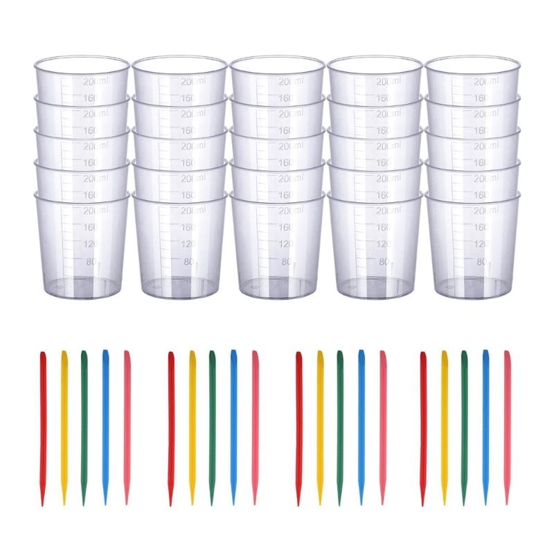 

Sturdy Resin Measuring Cup Set Easy Cleaning Multipurpose Crafting Tool for Enthusiasts