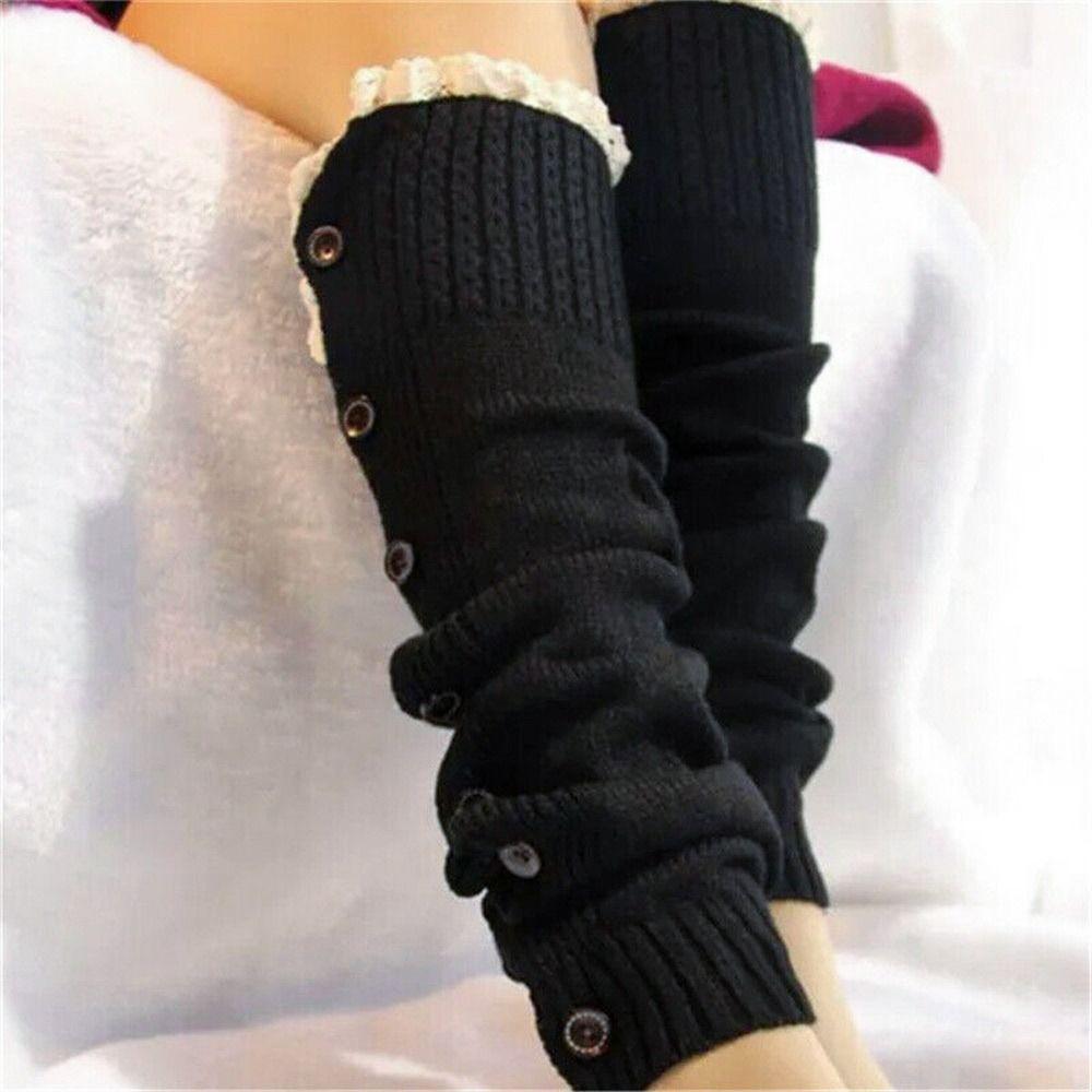 Women Warm Elastic Foot Covers Boot Socks Ankle Warmer Knitted Socks Leg Warmers