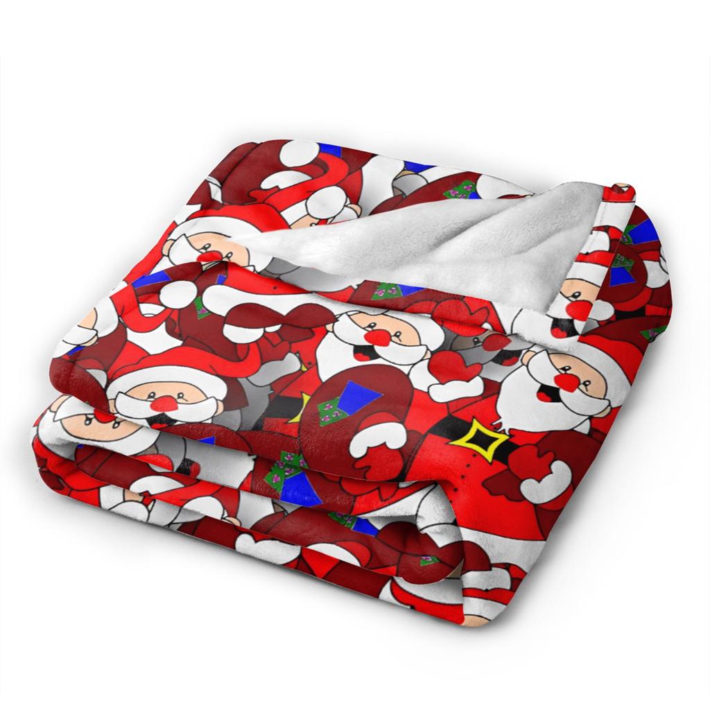 Merry Christmas Festive (1) Flannel Blanket Super Warm Throw Blanket for Bedroom Travel Comfortable Bedspread Sofa Bed Cover