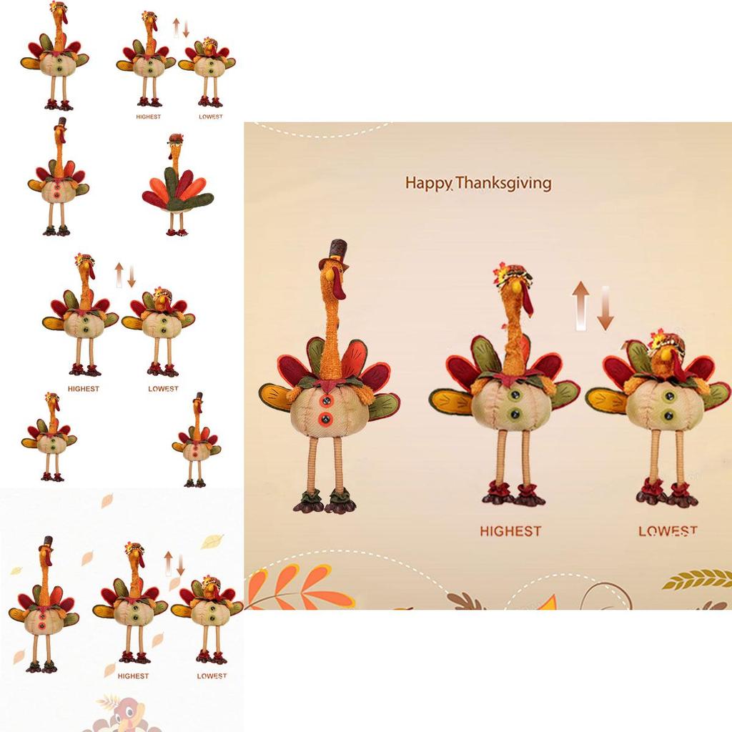 Thanksgiving Turkey Plush Decoration Doll Harvest Festival Faceless Doll