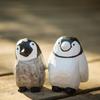 Handmade Wooden Penguin Figurine Office Desk Decor Modern Style For Birthday Gift