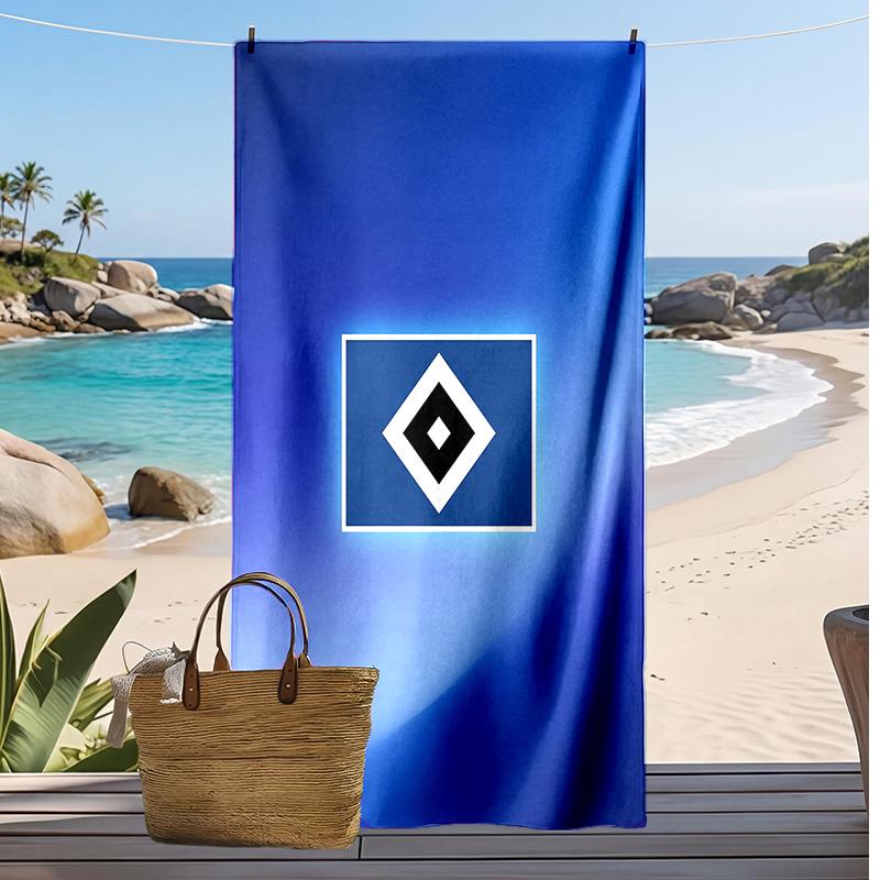 Asciugamano da Spiaggia con Stampa Calcio Hamburger SV, Asciugamano Grande Morbido ad Asciugatura Rapida per Spiaggia Campeggio Nuoto