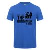Mens Tops Tee Keep Calm The Drummer Is Here Printing T Shirt For A Drummer And Drums Cotton Short Sleeves O Neck TShirt Tshirt