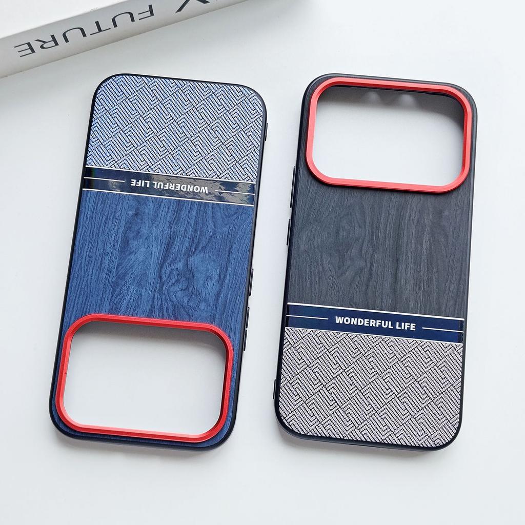 Für Honor 600/600 Pro Hülle Premium Holzmaserung Leder Fingerabdruckresistent Kratzfest Stoßfest Abdeckung Für Honor 600/600 Pro Funda
