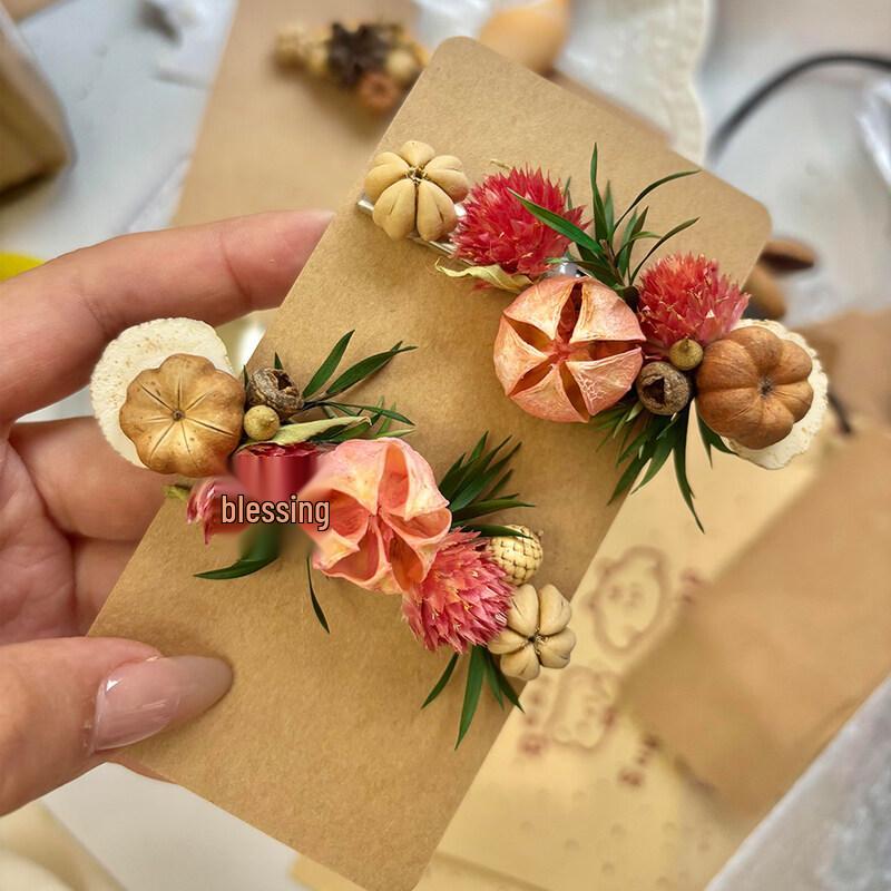 DIY Preserved Flower Hair Clip Kit