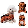 Halloween Pet Costume Four-Legged Outfit Dogs Cats Teddy Bichon Pumpkin Head Design