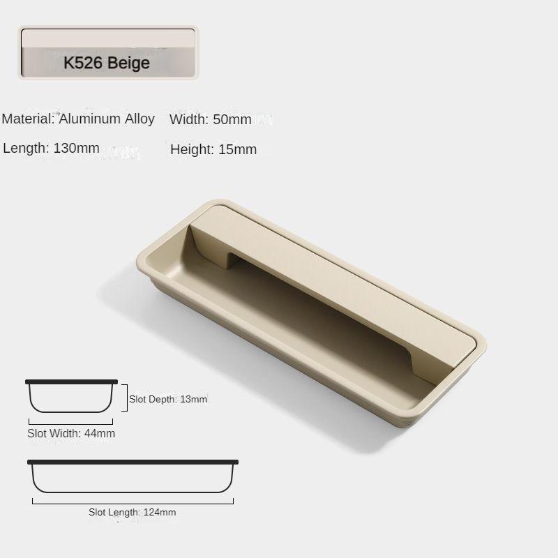 Modern Sliding Door Concealed Handle Slotted Embedded Buckle Furniture Handles Wardrobe Push Pull Hidden Kitchen Cabinet Knobs
