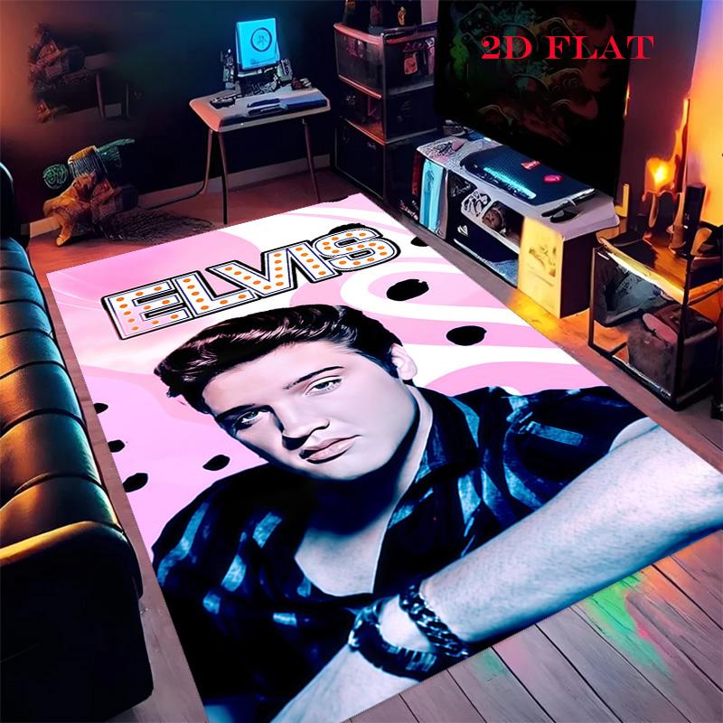 Elvis Presley Vintage Black White Carpet Floor Mats Suitable For All Seasons Bathroom Mat Office Chair Cushion Dormitory Decoration