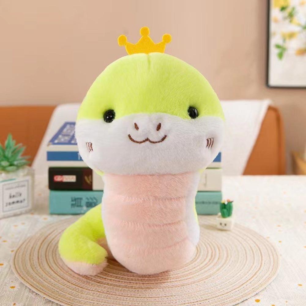 

Crown Snake Mascot Toy Stuffed Animal Snake Doll Plushies Adorable Snake Plush Toy Children 25cm-style 2