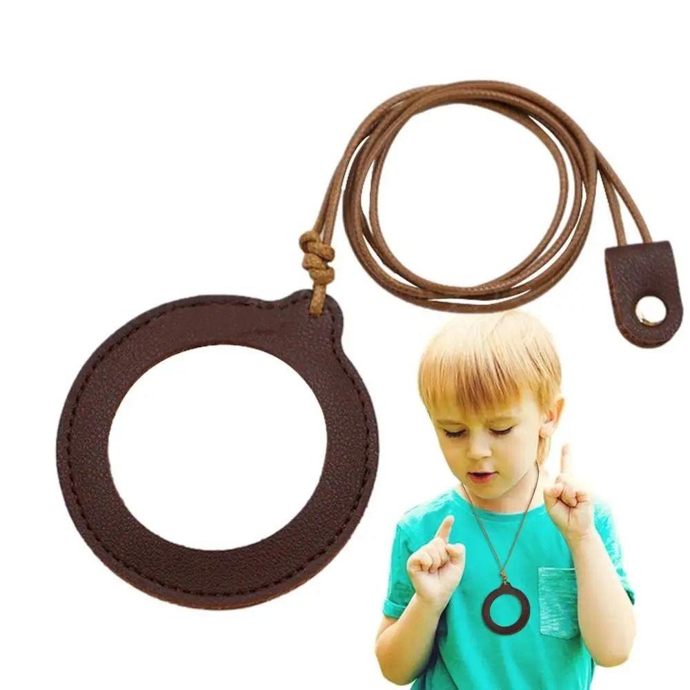 Leather Strap Magnifying Glass Necklace Handheld Magnifier Pendant Mini Magnifying Glass  Reading