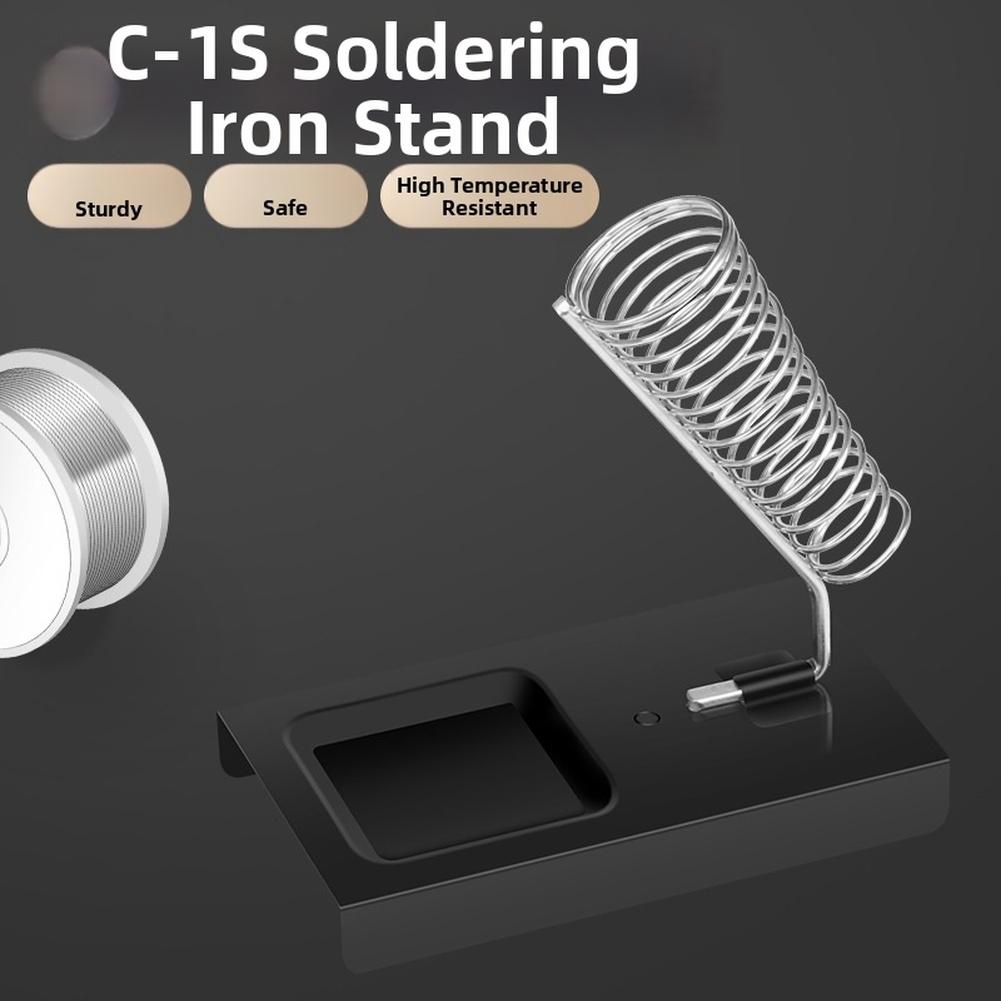 All Metal Soldering Iron Stand with Heavy Base and Spring Holder for Stable and Safe For Welding Tool Placement