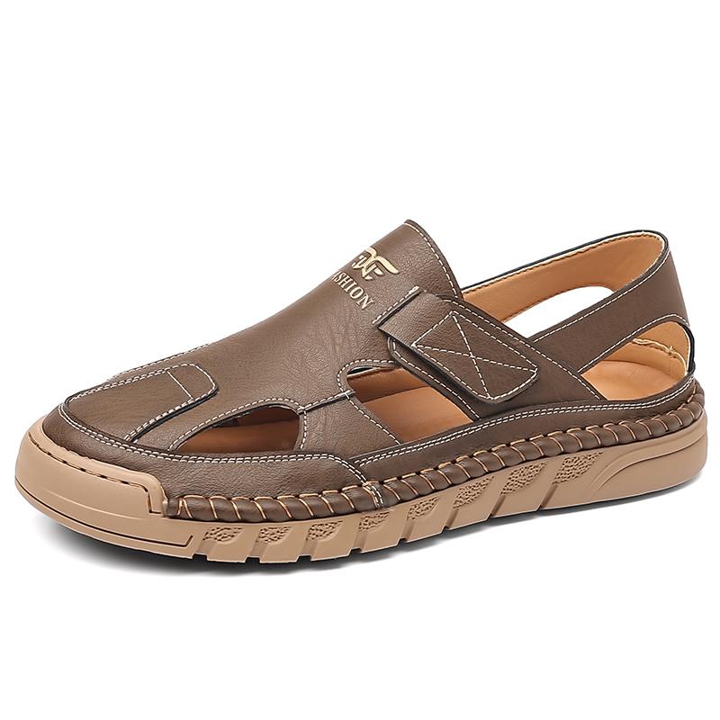 Fashion 2025 Men Sandal Summer Non-slip Casual Leather Sandals for Men Fashion Lighte Breathable Beach Slippers Classic Versatile Sandal