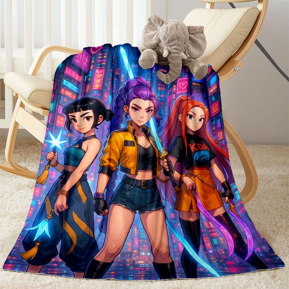 K-pop Demon Hunters Blanket Soft Warm Cozy Great for Bed Chair Livingroom Four Seasons Universal Stylish Decor Best Holiday Gift for Friends Family