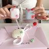 Colorful Wave Point Strawberry Tomato Four Leaf Clover With Pendant Earphone Case Cover for AirPods 1 or 2 3 4 Pro 2 Pro 3