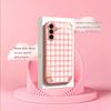 New Cute girl plaid PhoneCase for Samsung Galaxy S26 S25 S24 S23 S22 FE Ultra Plus Built-in glass feel bare machine Men women