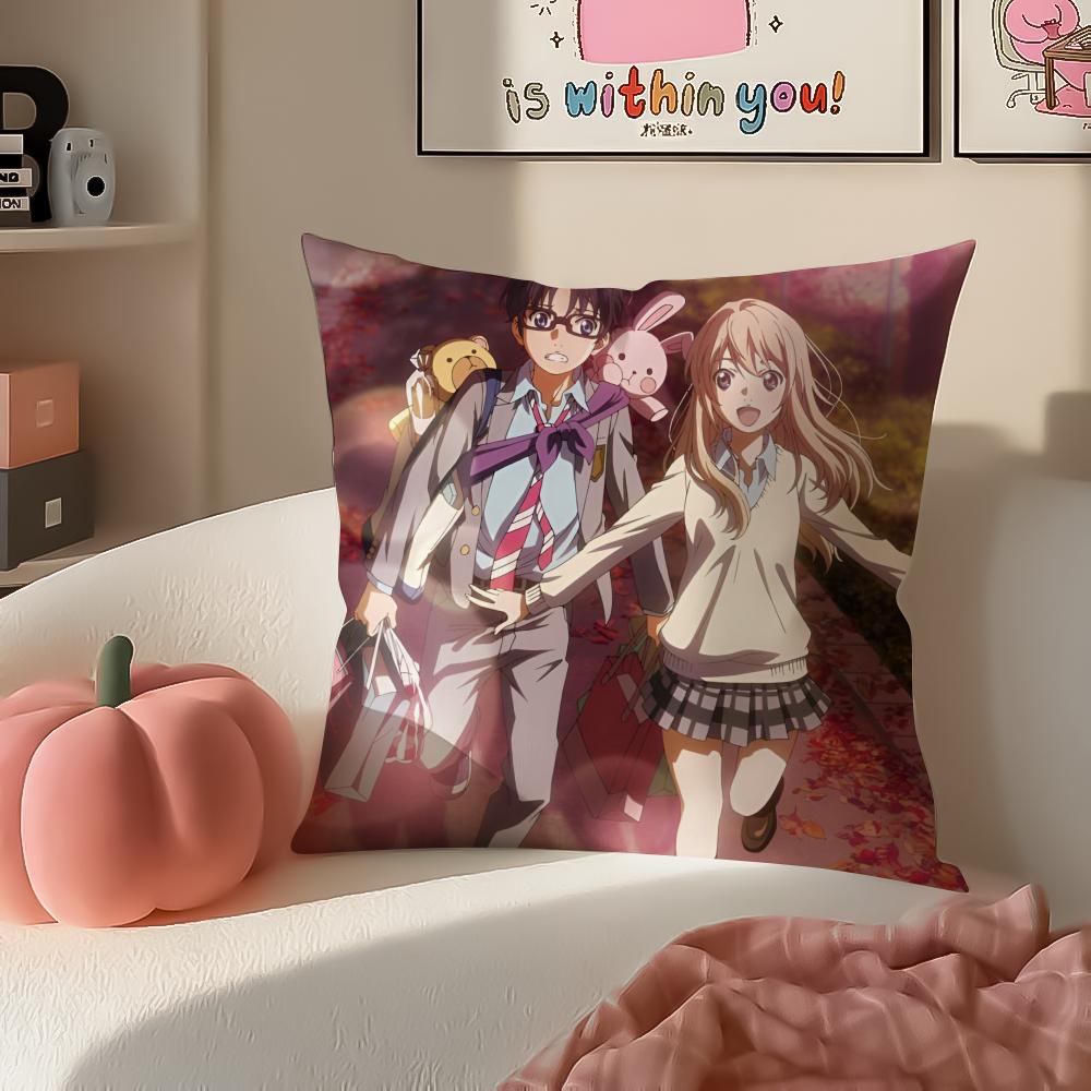 Katachi Healing Anime AA Silent Voice Cushion Cover Pillowcase Short Plush Invisible zipper Room Sofa Cushion Cover
