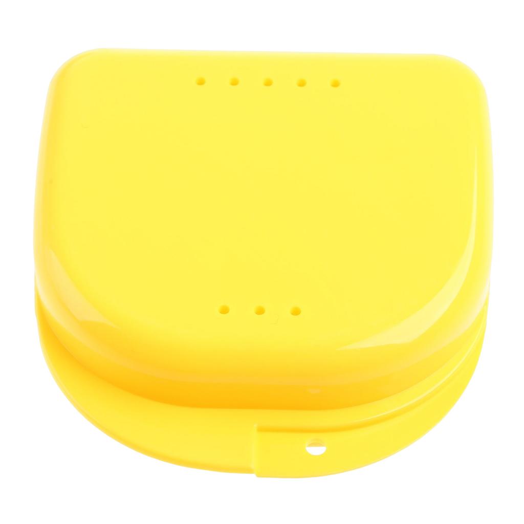 Retainer for Case with Vent Holes Orthodontic Mouth Guard Box Denture Storage for Case Tight Snap Lock Holder False Toot