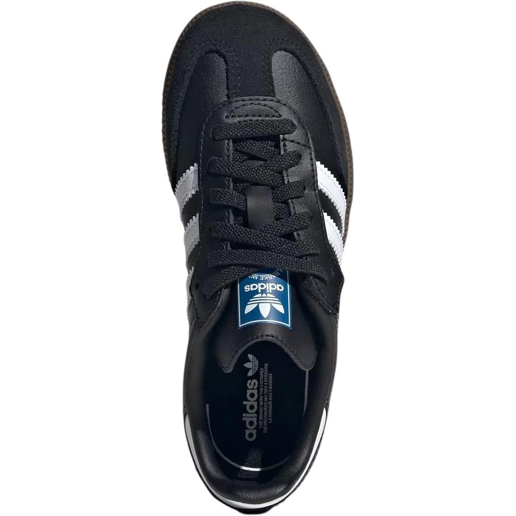 Adidas Originals Samba Og Leather Versatile Comfortable Durable Low-Top Kids Skate Shoes Kids Sneaker Core-Black JQ6390