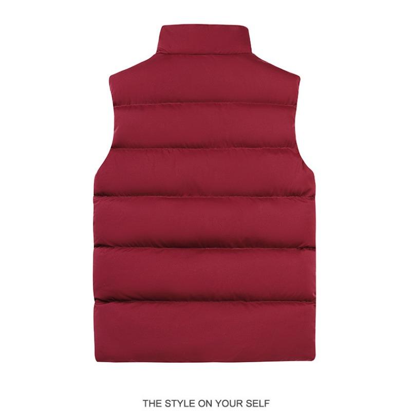 Men S Casual Loose Plus Size Padded Vest Winter Warm Sleeveless Jacket