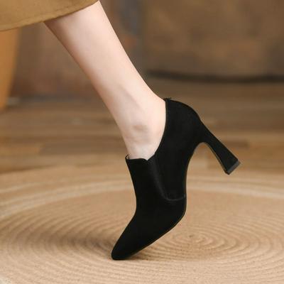 Fashion Women's Bare Boots 2024 Spring New Designer Shoes Pointed Toe High Heels Dress Shoes Ladies Stilettos Pointed Toe Pumps