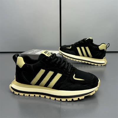 Fashion Retro Three-stripe Shoes Men Spring and Summer New Comfortable Increase Casual Shoes
