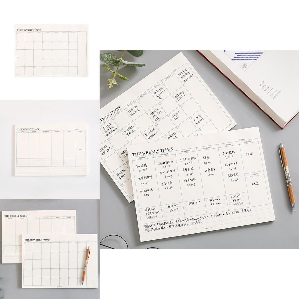 Perfectly Designed Simple Tearable Monthly Plan Book For Organized Work And Study Notes